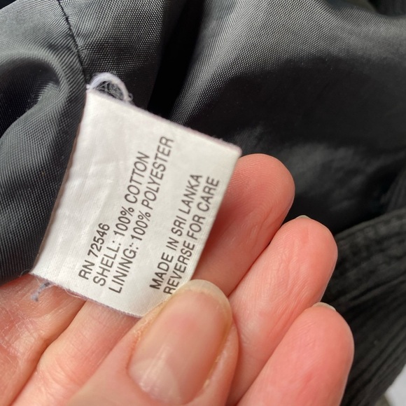 CHARLES KLEIN black cotton corduroy zip jacket fitted women’s bomber 80s vintage - Picture 13 of 13